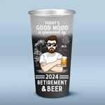 Goodbye Tension And Hello Pension - Personalized Custom Aluminum Changing Color Cup - Appreciation, Retirement Gift For Coworkers, Work Friends, Colleagues