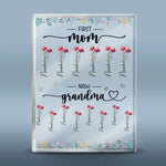 Proud Grandma Of A Kid - Family Personalized Custom Rectangle Shaped Acrylic Plaque - Gift For Mom, Grandma