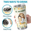 The World's Best Mom Belongs To Me - Family Personalized Custom Tumbler - Mother's Day, Baby Shower Gift, Gift For First Mom