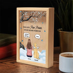 You Left Paw Prints On My Heart - Memorial Personalized Custom Frame Light Box - Sympathy Gift For Dog Lovers, Pet Owners
