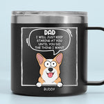 Furry Friends Make The Best Friends - Dog & Cat Personalized Custom 14oz Stainless Steel Tumbler With Handle - Gift For Dad, Dog Lovers
