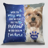 Photo personnalisée Mon amour pour toi est toujours là - Coussin personnalisé commémoratif personnalisé - Nouveauté, cadeau de condoléances, cadeau pour les propriétaires d'animaux, amoureux des animaux AMZ