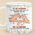 Thank You For Showing Your Love To Us - Couple Personalized Custom Mug - Gift For Husband, New Dads, Dad