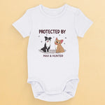 Protected By Friendly Army - Dog Personalized Custom Baby Onesie - Baby Shower Gift, Gift For Pet Owners, Pet Lovers