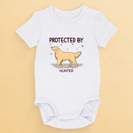 Protected By The Loyal Guardian - Dog Personalized Custom Baby Onesie - Baby Shower Gift, Gift For Dog Lovers