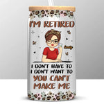 Retire From Work, But Not From Life - Personalized Custom Glass Cup, Iced Coffee Cup - Appreciation, Retirement Gift For Coworkers, Work Friends, Colleagues