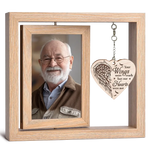 Not A Day Goes By That You Are Not Missed - Memorial Personalized Custom Rotating Wooden Picture Frame - Sympathy Gift For Family Members