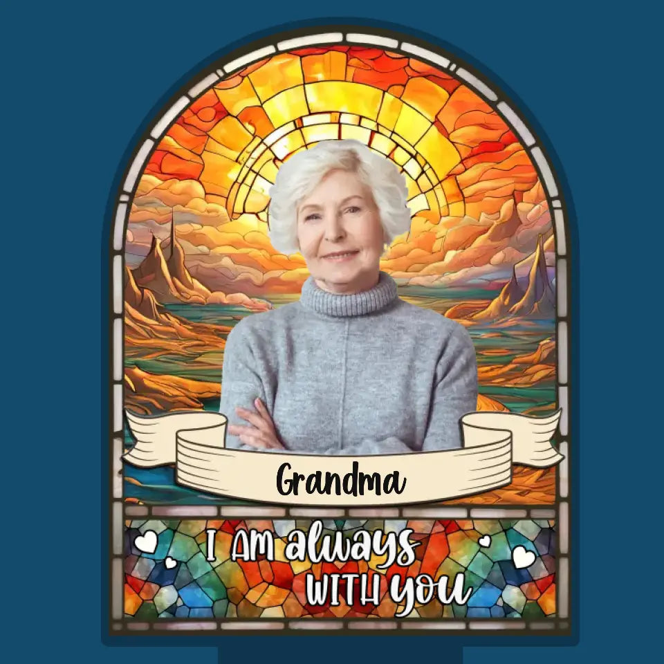 Custom Photo I Am Always With You - Memorial Personalized Custom Garden Solar Light - Sympathy Gift For Family Members, Pet Owners, Pet Lovers