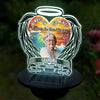Photo personnalisée toujours présente dans nos esprits - Lampe solaire de jardin personnalisée commémorative - Cadeau de condoléances pour les membres de la famille, les propriétaires d'animaux et les amoureux des animaux