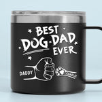To The Most Pawsome Dad I Know - Dog & Cat Personalized Custom 14oz Stainless Steel Tumbler With Handle - Gift For Pet Owners, Pet Lovers