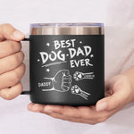 To The Most Pawsome Dad I Know - Dog & Cat Personalized Custom 14oz Stainless Steel Tumbler With Handle - Gift For Pet Owners, Pet Lovers