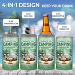Every Moment Is A Fresh Beginning - Camping Personalized Custom 4 In 1 Can Cooler Tumbler - Gift For Couple, Husband, Wife