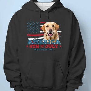 Custom Photo The Best Companionship Is With A Pet - Dog & Cat Personalized Custom Unisex T-shirt, Hoodie, Sweatshirt - 4th Of July, Gift For Pet Owners, Pet Lovers