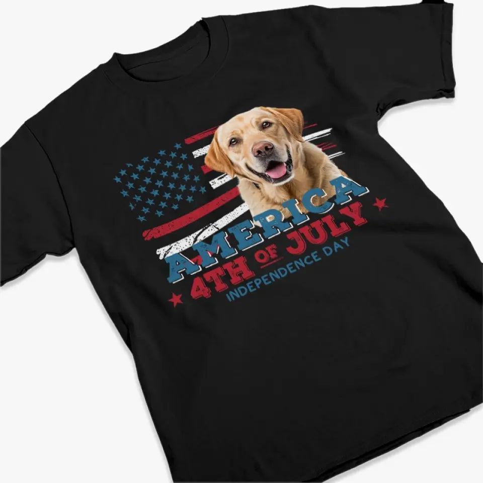 Custom Photo The Best Companionship Is With A Pet - Dog & Cat Personalized Custom Unisex T-shirt, Hoodie, Sweatshirt - 4th Of July, Gift For Pet Owners, Pet Lovers