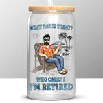 A Person Who Is Happy On Monday - Personalized Custom Glass Cup, Iced Coffee Cup - Appreciation, Retirement Gift For Retirees, Coworkers, Women