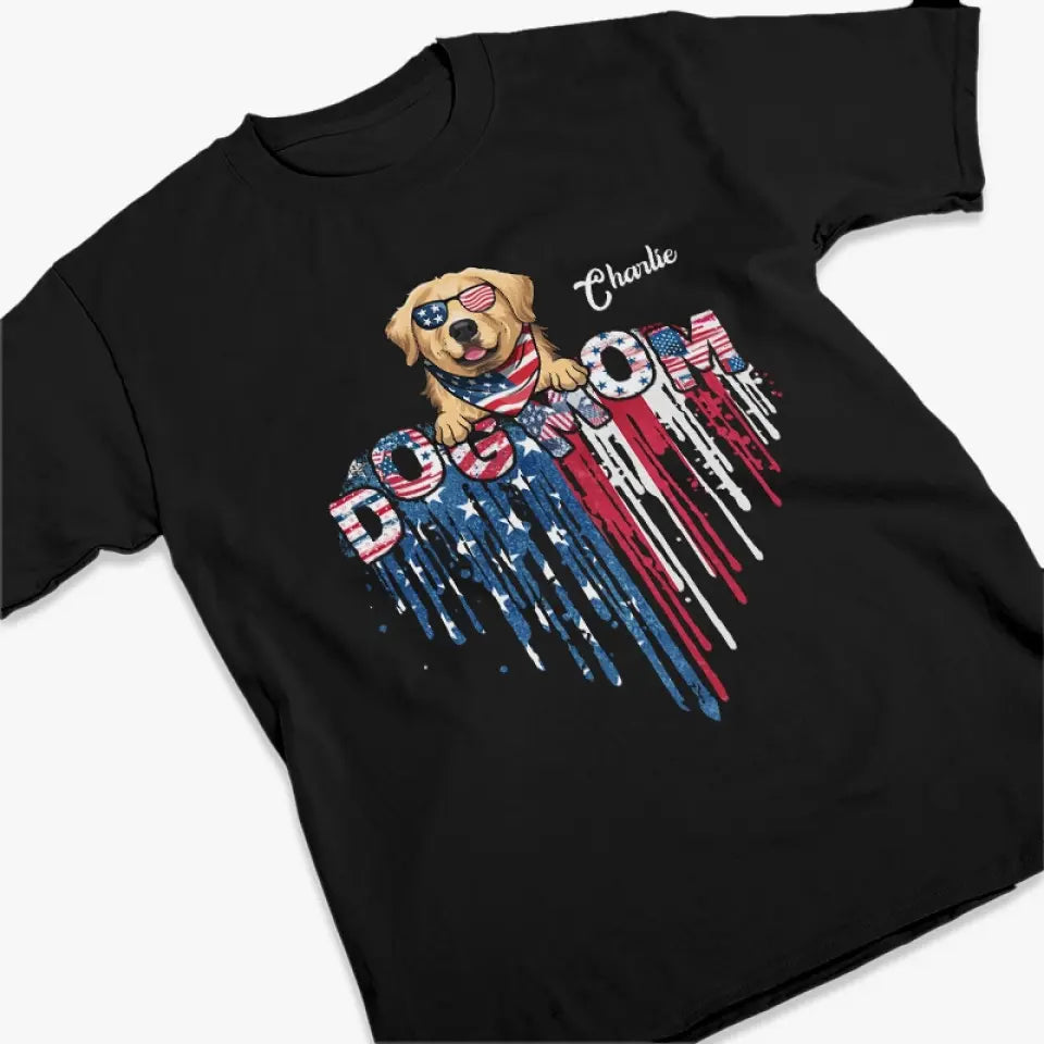 Love Is A Wet Nose And A Happy Tail - Dog & Cat Personalized Custom Unisex T-shirt, Hoodie, Sweatshirt - 4th Of July, Gift For Pet Owners, Pet Lovers