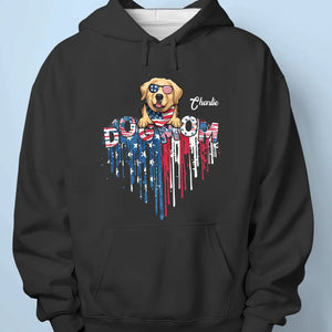 Love Is A Wet Nose And A Happy Tail - Dog & Cat Personalized Custom Unisex T-shirt, Hoodie, Sweatshirt - 4th Of July, Gift For Pet Owners, Pet Lovers