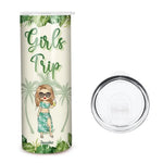 Love You To The Beach And Back - Bestie Personalized Custom Skinny Tumbler - Summer Vacation Gift For BFF, Best Friends, Sisters
