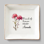 You Are My Maid Of Honor - Bestie Personalized Custom Jewelry Dish - Wedding Gift, Bridesmaid Gift For Maid Of Honor, Bridesmaid, Bestie