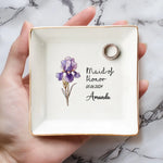 You Are My Maid Of Honor - Bestie Personalized Custom Jewelry Dish - Wedding Gift, Bridesmaid Gift For Maid Of Honor, Bridesmaid, Bestie