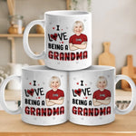 Custom Photo I Love Being A Gigi - Family Personalized Custom Mug - Gift For Mom, Grandma
