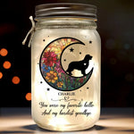 In Memory Of A Faithful Friend - Memorial Personalized Custom Mason Jar Light - Sympathy Gift For Dog Lovers