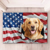Custom Photo Love, Laughter, Friends Are Always Welcome - Dog & Cat Personalized Custom Home Decor Decorative Mat - House Warming Gift For Pet Owners, Pet Lovers