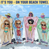Girls Just Wanna Have Sun - Bestie Personalized Custom Beach Towel - Summer Vacation Gift, Birthday Pool Party Gift For Best Friends, BFF, Sisters
