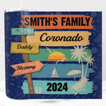 It's A Smile, It's A Kiss, It's A Sip Of Wine... It's Summertime! - Family Personalized Custom Skinny Tumbler - Summer Vacation Gift For Family