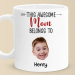 Custom Photo We Belong To You, You Belong To Us - Family Personalized Custom Mug - Gift For Grandma