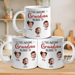 Custom Photo We Belong To You, You Belong To Us - Family Personalized Custom Mug - Gift For Grandma