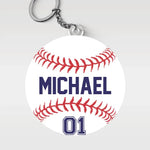 Motivation Is What Gets You Started - Family Personalized Custom Shaped Acrylic Keychain - Gift For Baseball Players, Coaches, Teammates
