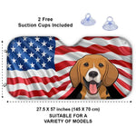 God Bless America - Dog & Cat Personalized Custom Auto Windshield Sunshade, Car Window Protector - 4th of July, Gift For Dog Lovers, Pet Lovers