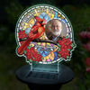Photo personnalisée « Je suis toujours à tes côtés » - Lampe solaire de jardin personnalisée commémorative - Cadeau de condoléances pour les membres de la famille