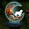 Je te cherche et je reste avec toi - Lampe solaire de jardin personnalisée commémorative - Cadeau de condoléances pour les propriétaires d'animaux et les amoureux des animaux