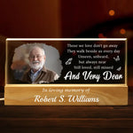 Custom Photo They Walk Beside Us Every Day - Memorial Personalized Custom Acrylic Letters 3D LED Night Light - Sympathy Gift For Family