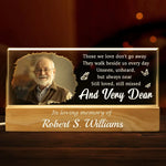 Custom Photo They Walk Beside Us Every Day - Memorial Personalized Custom Acrylic Letters 3D LED Night Light - Sympathy Gift For Family