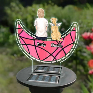 Toujours avec toi - Lampe solaire de jardin personnalisée - Cadeau de condoléances pour les propriétaires et les amoureux des animaux
