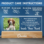 Custom Photo Paws In Heaven, Prints In Our Hearts - Memorial Personalized Custom Acrylic Letters 3D LED Night Light - Sympathy Gift For Dog Lovers, Pet Owners