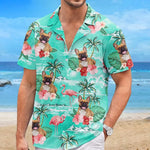 Custom Photo Summer Comes In Waves - Dog & Cat Personalized Custom Unisex Tropical Hawaiian Aloha Shirt - Summer Vacation Gift, Gift For Dog Lovers, Cat Lovers