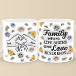 Together We Make A Family - Family Personalized Custom 3D Inflated Effect Printed Mug - Gift For Family