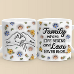 Together We Make A Family - Family Personalized Custom 3D Inflated Effect Printed Mug - Gift For Family