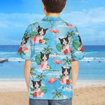Custom Photo Beach More Worry Less - Dog & Cat Personalized Custom Unisex Tropical Hawaiian Aloha Shirt - Summer Vacation Gift, Birthday Gift For Kids, Cat Lovers