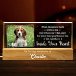Custom Photo Paws In Heaven, Prints In Our Hearts - Memorial Personalized Custom Acrylic Letters 3D LED Night Light - Sympathy Gift For Dog Lovers, Pet Owners