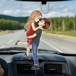 Love Is Love - Couple Personalized Custom Car Ornament - Acrylic Custom Shaped - Gift For Girlfriend, Wife, Couple