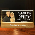 Custom Photo All Of Me Loves All Of You - Couple Personalized Custom Acrylic Letters 3D LED Night Light - Gift For Husband, Wife, Couple