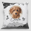 Coussin personnalisé avec photo « Mon amour pour toi est toujours proche » - Cadeau de condoléances, cadeau pour les propriétaires d'animaux, amoureux des animaux AMZ