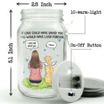 Your Light Will Always Shine In My Heart - Memorial Personalized Custom Mason Jar Light - Sympathy Gift For Cat Lovers, Pet Lovers
