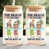 Friends Who Travel Together, Stay Together - Bestie Personalized Custom Glass Cup, Iced Coffee Cup - Summer Vacation Gift For Best Friends, BFF, Sisters