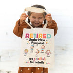 Retired Under New Management See Grandkids For Detail - Family Personalized Custom Tote Bag - Gift For Grandma, Grandpa